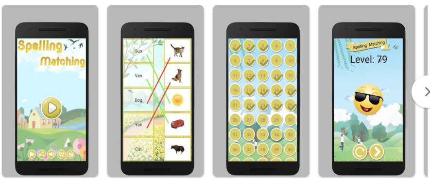 Kids Spelling Matching Game