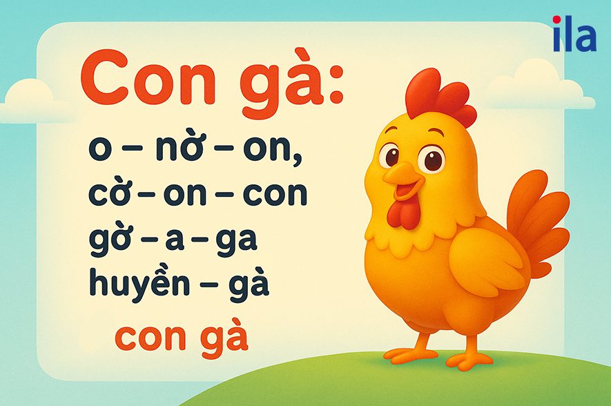 Hướng dẫn đánh vần với từ 2 tiếng