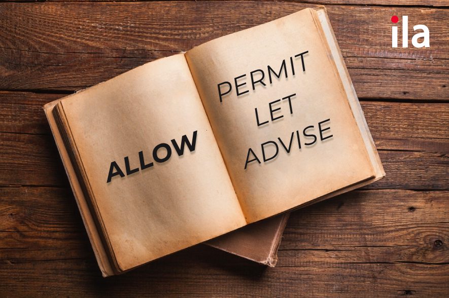 Phân biệt allow với permit, let và advise