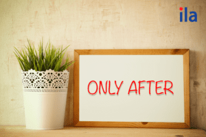 Cấu trúc only after.
