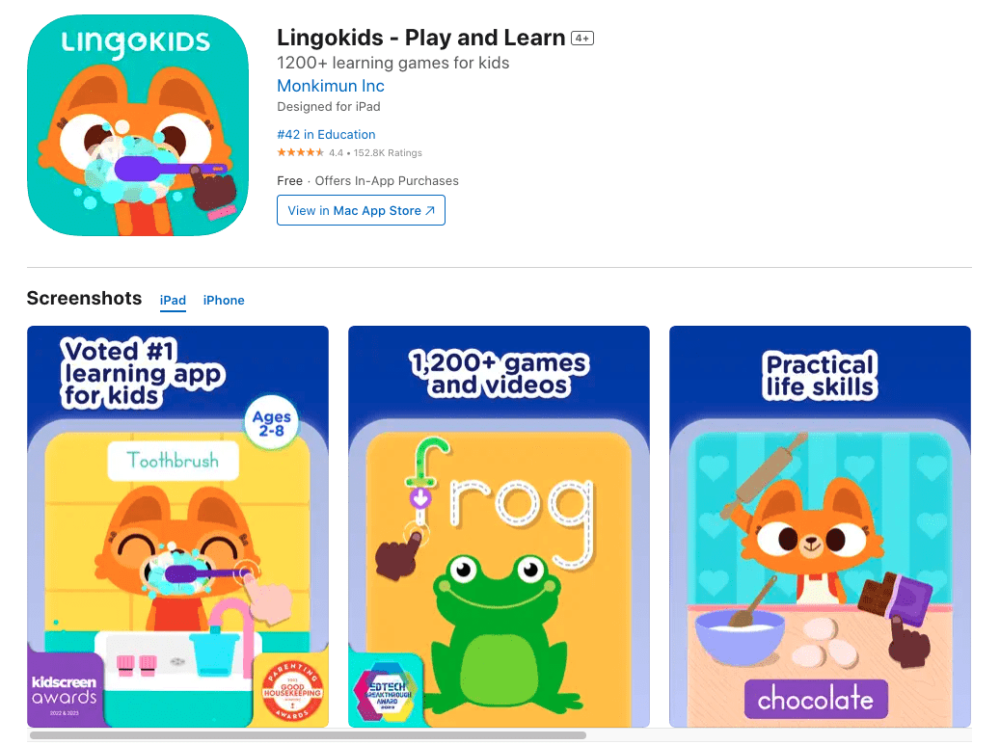 Lingokids: Game học tiếng Anh cho bé
