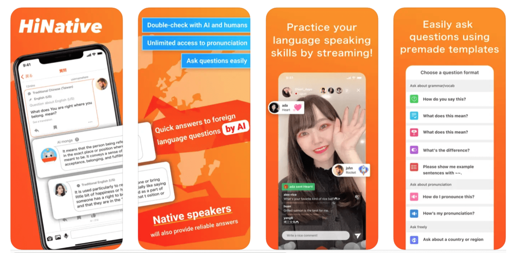 HiNative - app trò chuyện với người nước ngoài “nâng" trình ngoại ngữ
