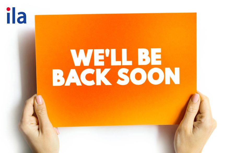 we will be back soon 