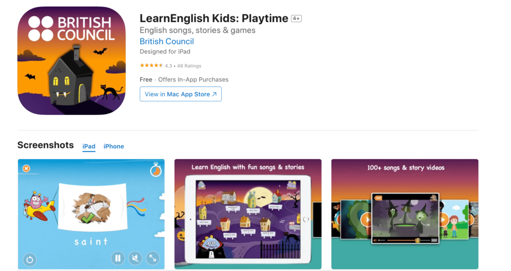 LearnEnglish Kids: Playtime - App học tiếng Anh miễn phí cho trẻ em 2024