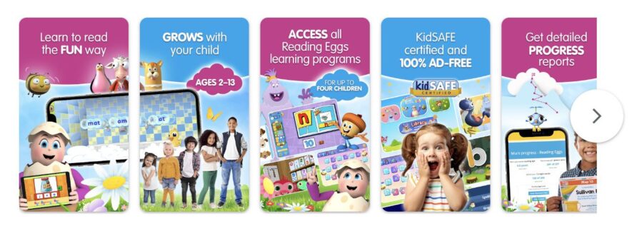 App học tiếng Anh miễn phí cho trẻ em: Reading Eggs