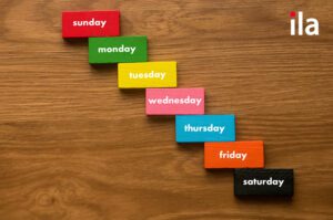 Các thứ trong tiếng Anh: Cách viết các thứ, ngày trong tuần