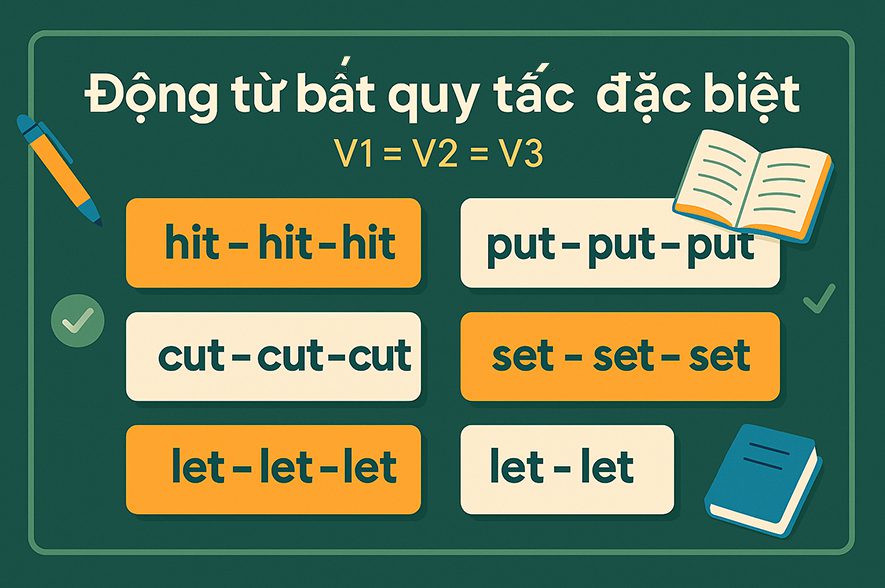 Một số động từ bất quy tắc tương tự Hit