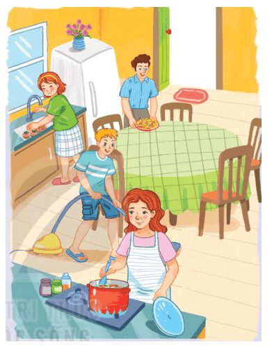 Quan sát bức tranh và trả lời các câu hỏi sau