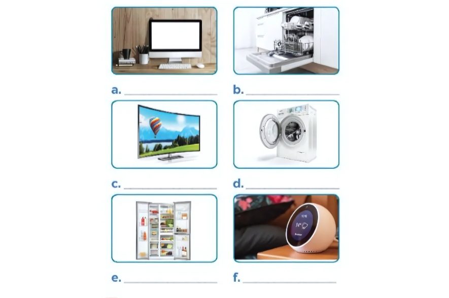 Write the words / phrases under the correct pictures.