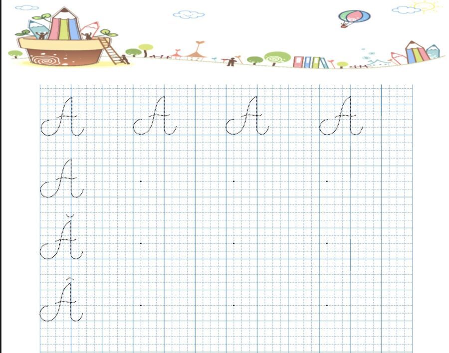 File tập viết chữ hoa lớp 1