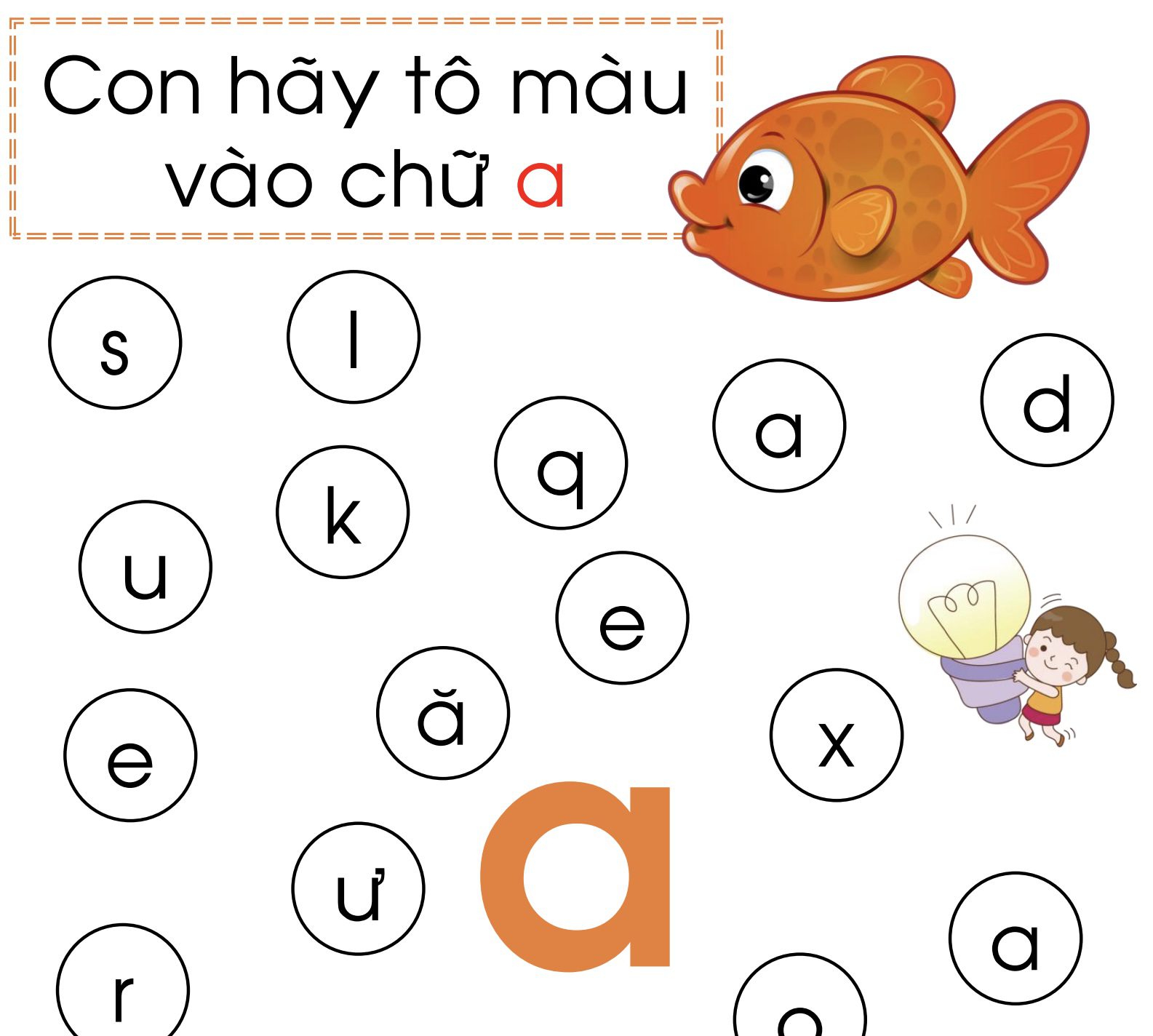 Bài tập tô chữ sáng tạo