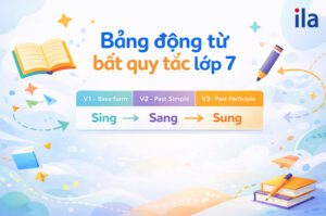Cách sử dụng bảng động từ bất quy tắc lớp 7 trong các thì tiếng Anh