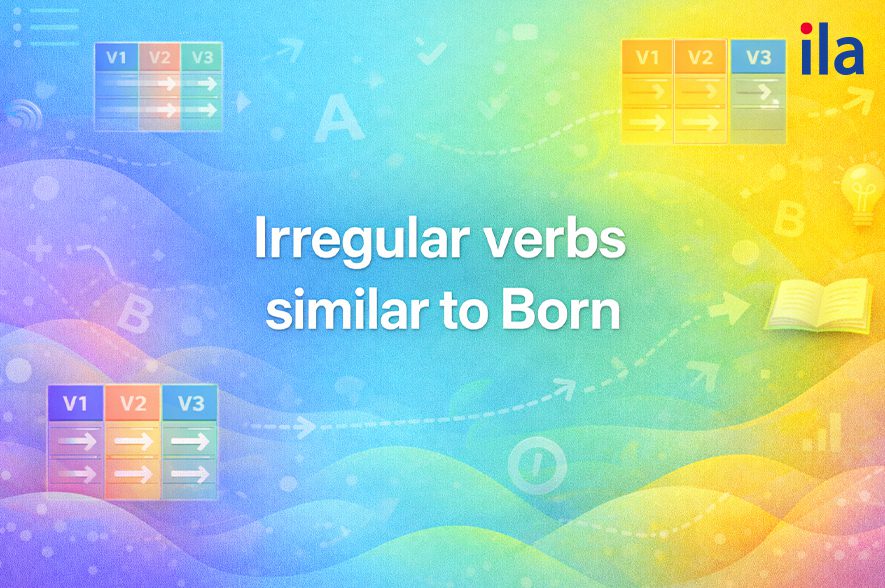 Bảng động từ bất quy tắc tương tự Born