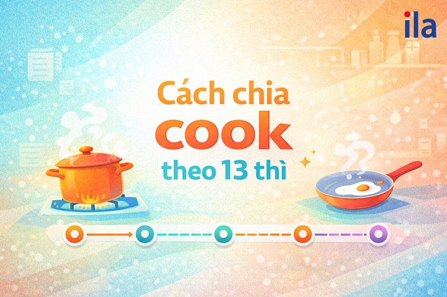 Cách chia cook theo 13 thì trong tiếng Anh