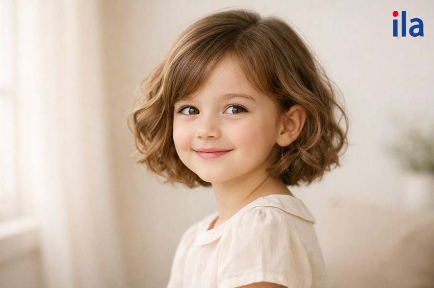 Kiểu tóc ngắn cho bé gái đơn giản nhưng cực dễ thương