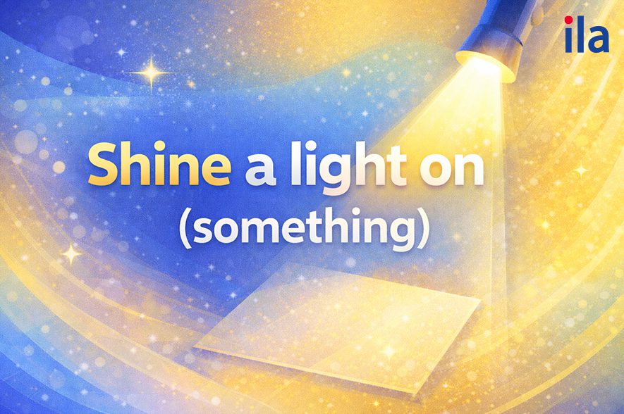 Shine a light on (something)