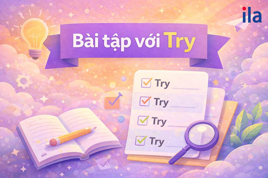 Bài tập luyện tập với quá khứ của Try
