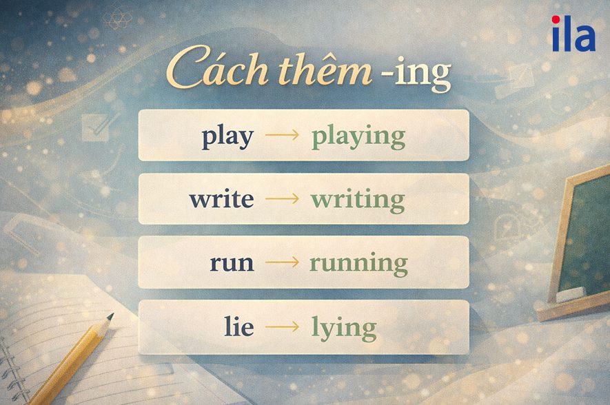 Cách thêm -ing vào động từ