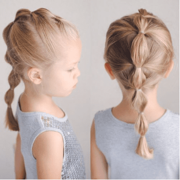 Kiểu tóc cho bé gái 2 tuổi: Tóc tết pony hop