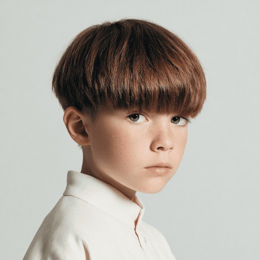 Kiểu tóc đẹp cho bé trai 11 tuổi: Mẫu Bowl Cut hiện đại
