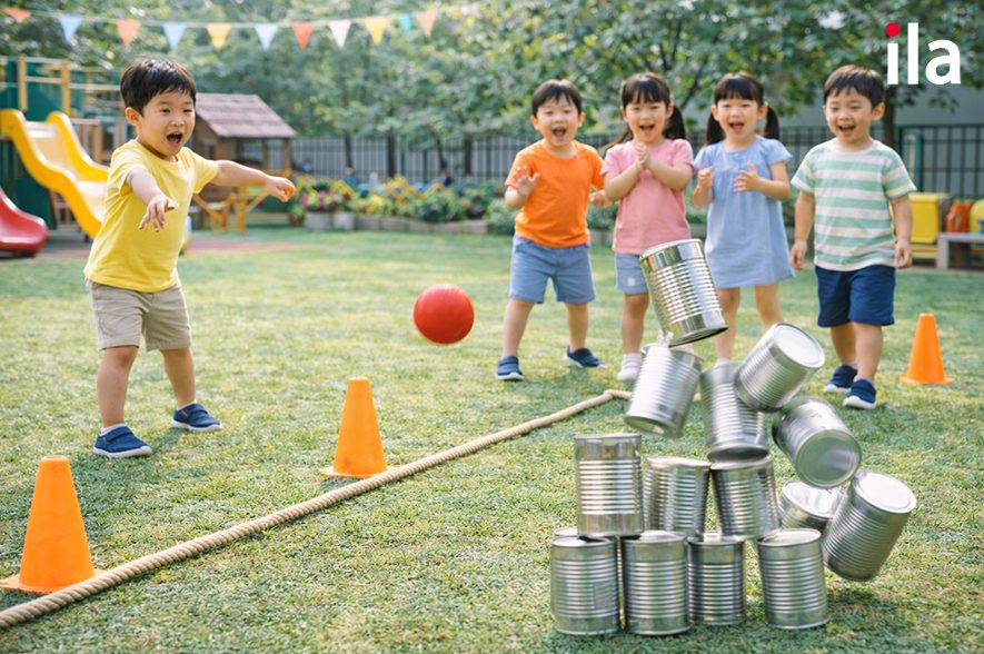 Trò chơi phát triển thể chất ném lon